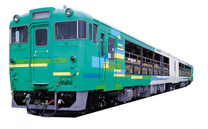 Tampak rangkaian KRD wisata Jalur Kamaishi