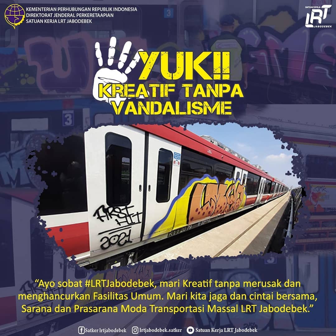 Vandalisme LRT Jabodebek