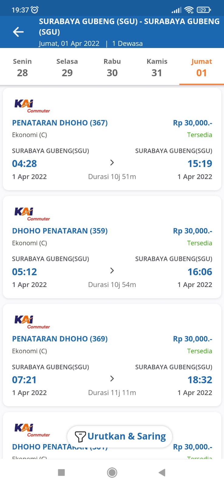 KAI Commuter Lokal Surabaya