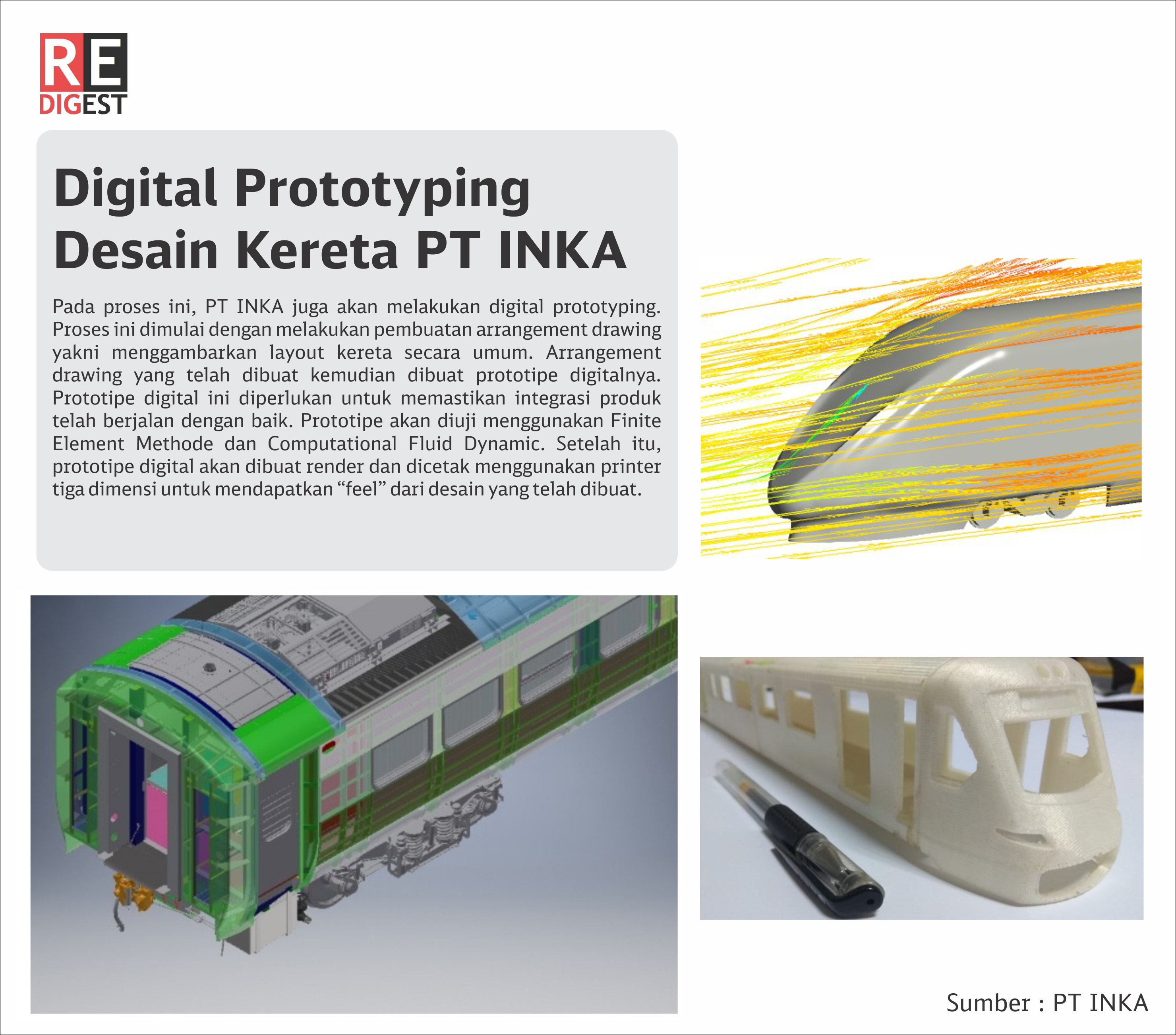 Digital Prototyping Desain Kereta Api PT INKA | Infografis oleh TIim REDaksi