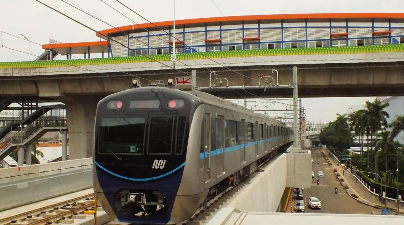 Ilustrasi rangkaian MRT Jakarta