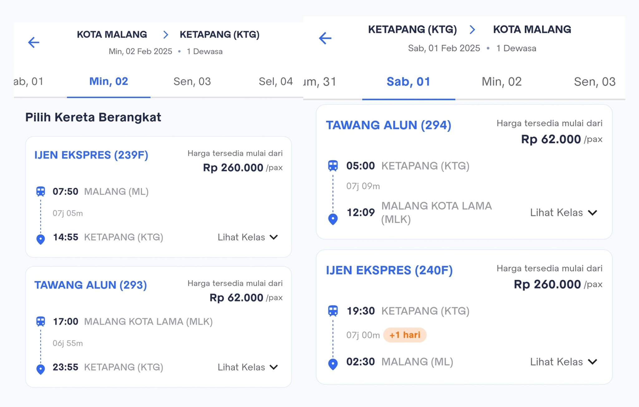 1 Februari 2025, KA Ijen Ekpres Banyuwangi-Malang Mulai Beroperasi ...
