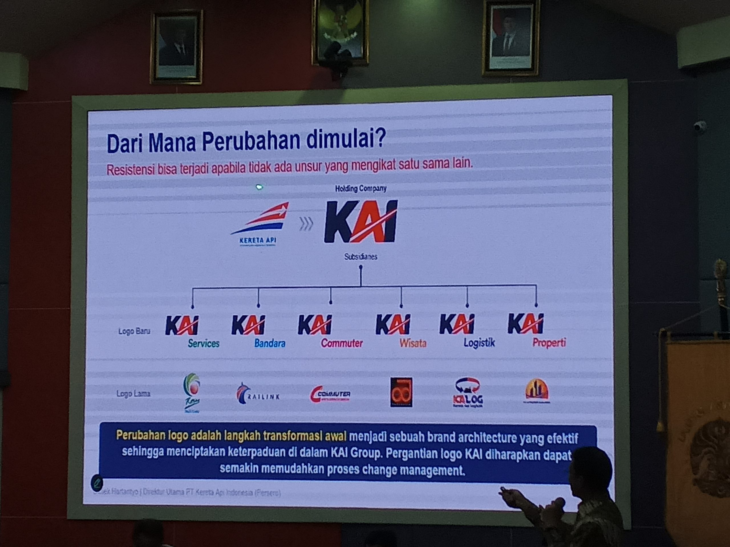 Perubahan logo KAI dan Anak Perusahaannya ialah awal dari upaya perubahan | Foto: RED/ Adrian Falah Diratama