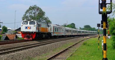 Kereta Api Purwojaya Melintas Langsung di Stasiun Kedunggedeh. | Foto: RED/Ikko Haidar Farozy.