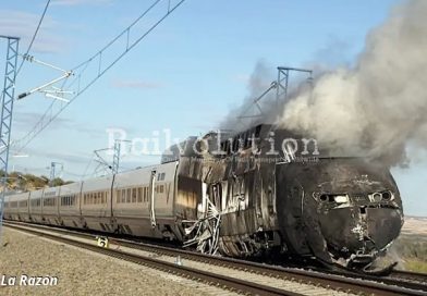 Lokomotif Kereta Cepat Renfe Terbakar di Spanyol